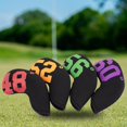 thumbnail image 4 of facefd 4 Pieces Golf Iron Headcover Neoprene Non Slip Club Head Covers Black, 4 of 8