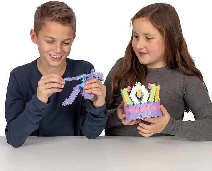 Plus-Plus - Apprendre à Construire Pastel - 400 Pièces - Jeu de Construction Créatif - Mélange de Couleurs Pastel et Néon dans une Boîte - Enfants de 5 à 12 Ans