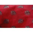thumbnail image 4 of oneOone Cotton Silk Fabric Elephant Block Printed Fabric 1 Yard 42 Inch Wide, 4 of 4