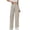 02-Khaki, variante sur Zulora Pantalon Grand Taille Haute Uni pour Femmes, Taille Élastique, Pantalon Décontracté pour le Travail Quotidien