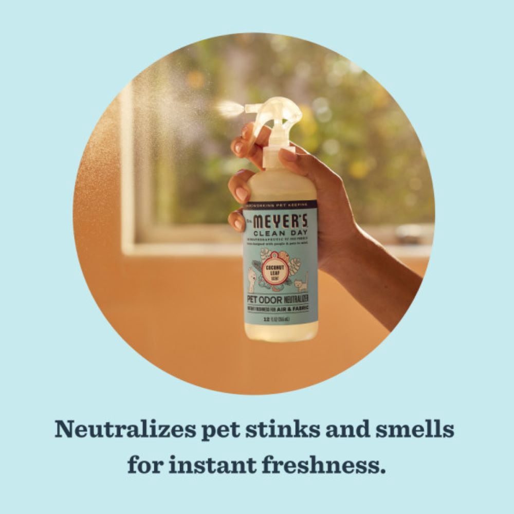 Mrs. Meyer's Clean Day Neutralisant d'Odeurs pour Animaux de Compagnie, Parfum Feuille de Coco, 355mL