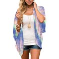 thumbnail image 1 of Cardigan Mignon pour Femmes, Cardigan à Manches Kimono Imprimé, Chemise Décontractée Ample et Couvrante, Hauts, Cardigans pour Femmes en Liquidation, 1 of 5