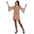 thumbnail image 3 of Moomaya Robe Kurti Courte Indienne Imprimée Tunique en Poly-Crêpe Robe Mini à Col Rond, 3 of 5