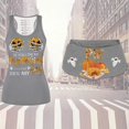 thumbnail image 2 of Ensemble de Chemises à Manches Courtes Imprimées pour Femmes, Ensemble de Shorts à Cordon d'Halloween EAN13, 2 of 5