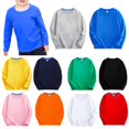 thumbnail image 1 of Tranfacy Kids Long Sleeve T Shirts Solid Color Round Neck Pullover Activewear Base Layer Comfortable Fitting Everyday Wear, 1 of 4