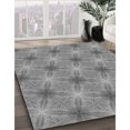 thumbnail image 3 of Ahgly Tapis Rond Lavable en Machine Intérieur Transitionnel Gris Fumé, 8 Pieds Rond, 3 of 7