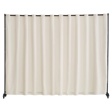 VEVOR Room Divider Portable Panel Room Divider with Wheels Privacy Screen Beige