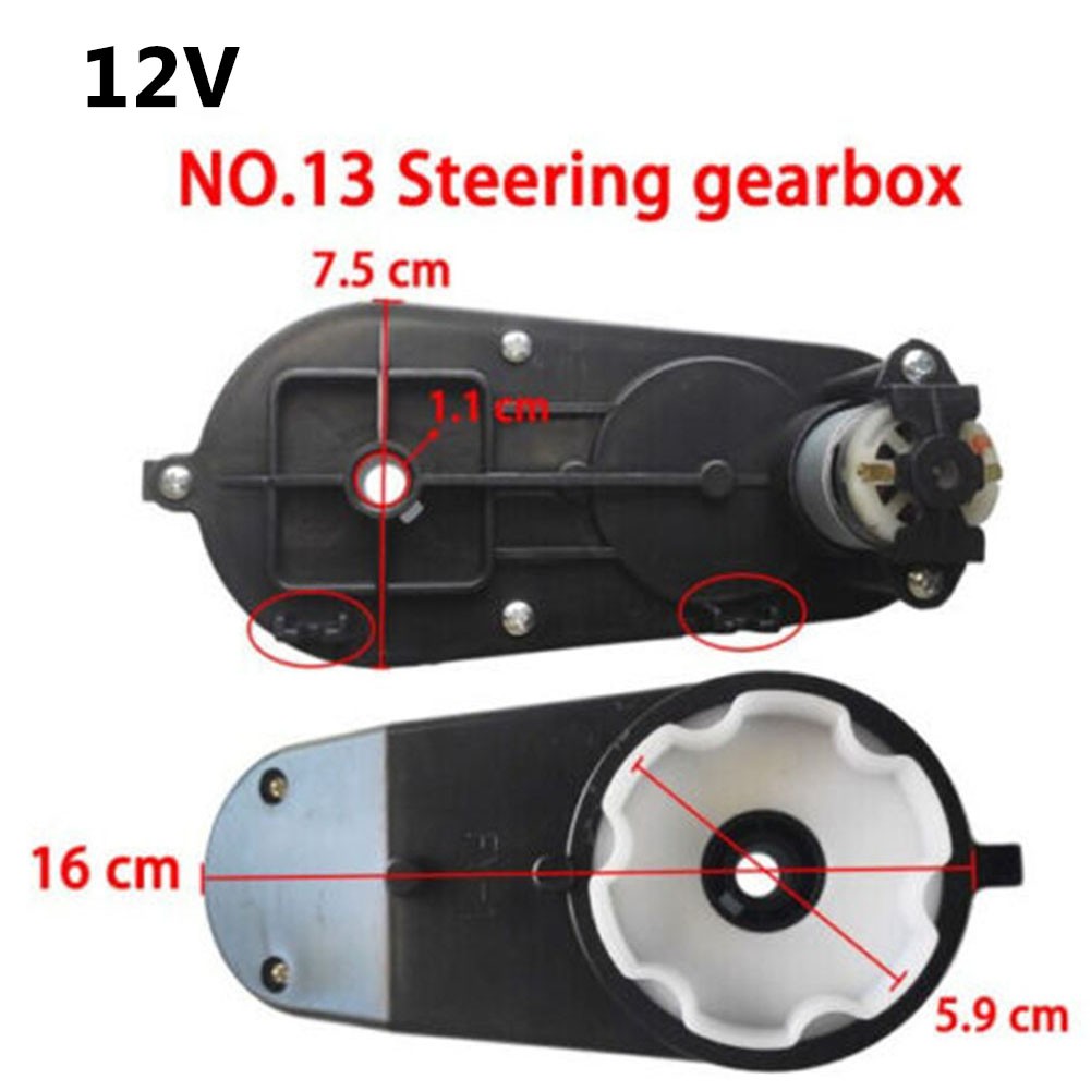 Steering Motor Gearbox 6V 12V for Children\'s Electric Car, Kids Ride on Toy car