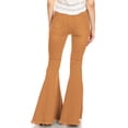 thumbnail image 3 of Feinuhan Jeans Évasés à Taille Haute pour Femme, Brun, XX-Grand, 3 of 5