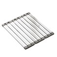 thumbnail image 1 of Lipstore Dish Drying Rack Nonslip over The Sink Stainless Steel Foldable Dish Drainer 38cmx32.5cm, 1 of 8