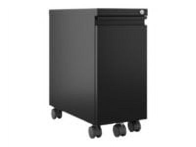 Hirsh 20" Deep Mobile Zip Pedestal File Cabinet 2 Drawer Box-File, Holds Letter or Legal Hanging Folders, Black