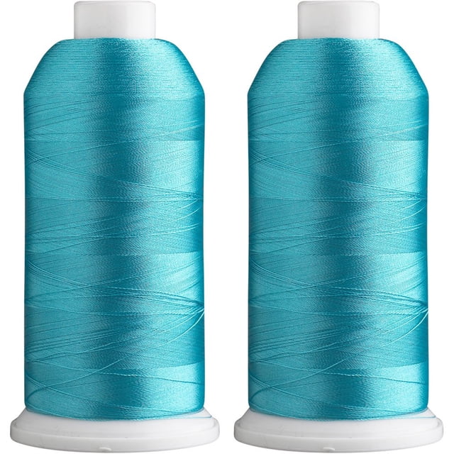 Superpunch SuperB Fil à Broder en Polyester Turquoise 444, 5000 m, Lot de 2