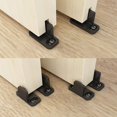 thumbnail image 1 of JUBEST Black Aluminum Floor Guide Sliding Barn Door Hardware Bypass Door Guide Set of 2, 1 of 10