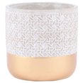 thumbnail image 2 of Inspirella 5.3 In Ceramic Geometric Plant Pots w/ Drainage Holes (2 Pack), 2 of 9