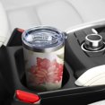 thumbnail image 5 of Gobelet 20oz avec Couvercle et Paille en Acier Inoxydable Rose Fleurs Roses Gobelet Isolé sous Vide pour Eau Café, Double Paroi Gobelet de Voyage Réutilisable pour Boissons Chaudes, 5 of 5