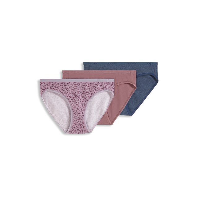 Jockey Bikini Logo Extensible en Coton Biologique pour Femmes - Lot de 3