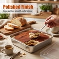 thumbnail image 1 of 8x8-Inch Stainless Steel Cake Baking Pan Set with Lid and Rack, Dishwasher Safe Baking Tray for Brownies, Casseroles, Cakes, Toaster Oven Roasting, 1 of 7