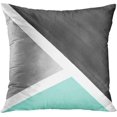 thumbnail image 4 of Set of 4 Throw Pillow Covers Modern Abstract Stripe Simple Geometric Acrylic Bold Decorative Pillow Cases Home Decor Square 18x18 Inches Pillowcases(Grey Teal), 4 of 5