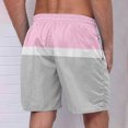 thumbnail image 2 of Plebaso Men's Color Block Shorts Beachwear Vacation Shorts Drawstring Summer Casual Shorts with Pockets, 2 of 4