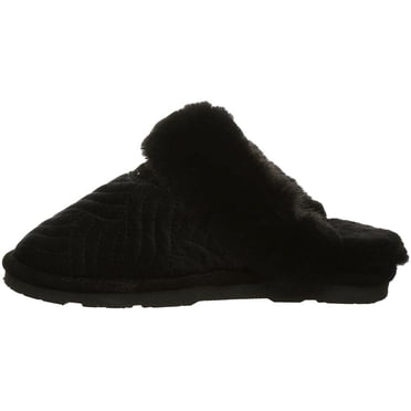 BEARPAW Womens Effie Sheepskin Slipper - Black Velvet - 6