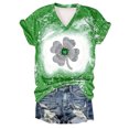 thumbnail image 1 of Offres jusqu'à 70 % de Réduction! Hauts d'Été pour Femmes 2024 Grande Taille Mode T-shirt Imprimé à Manches Courtes Col Rond T-shirt à Manches Courtes Col en V T-shirt Cadeau pour Femmes en Solde, 1 of 2