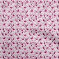 thumbnail image 1 of oneOone Rayon Fuschia Pink Fabric Floral Craft Projects Decor Fabric Printed By The Yard 56 Inch Wide, 1 of 4