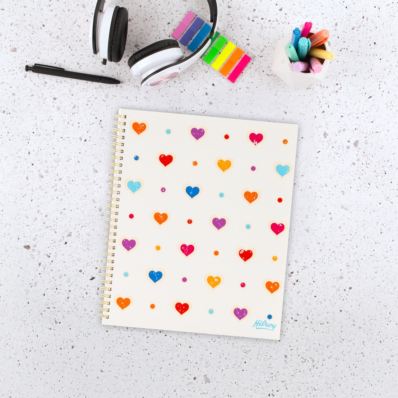 Hilroy Coloured Hearts Cahier