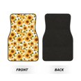 thumbnail image 2 of Kdxio Yellow Polka Dot Sunflower Print Car Floor Mats Universal SUV Front Rear Floor Foot Mats 4-Piece Full Set with Non-Slip Rubber Backing Car Accessories for Most Cars, 2 of 7