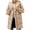 Khaki, variant on Jsaierl Winter Puffer Coat for Women Thicken Fleece Lined Down Jacket Long Sleeve Zip up Hooded Coats with Pockets