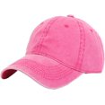 thumbnail image 1 of LinYooLi Retro Solid Baseball Cap for Women Men Trendy Denim Feel Soft Adjustable Skullcap Hats All Season Casual, 1 of 5