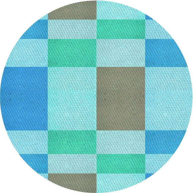 Ahgly Tapis d'Intérieur Lavable en Machine Carré Transitionnel Macaw Bleu Vert, 3 Pieds Carré