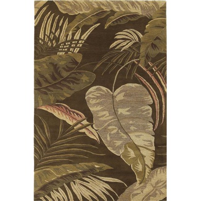 HomeRoots 349813 5 ft. x 8 ft. Wool Mocha Area Rug