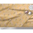 thumbnail image 2 of Soimoi Tissu Orange Poly Georgette Libellule & Imprimé Floral au Mètre 52 Pouces de Large, 2 of 6