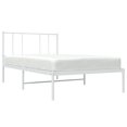 thumbnail image 3 of vidaXL Metal Bed Frame with Headboard White 100x200 cm, 3 of 5
