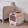 thumbnail image 1 of REK Cat Litter With Large Foldable Cat Litter With Lid Front Entry And Top Cat Litter Easy To Clean, 1 of 4