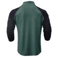 thumbnail image 4 of Yuyuzo Men Gym Tops Tees Workout Shirts 1/3 Zipper Neck Long Sleeve Solid Color Patchwork Pullover Golf Blouse, 4 of 7