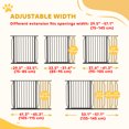 thumbnail image 4 of PawHut 30"- 57" Extra Wide Dog Gate with Double Locking System Black, 4 of 10