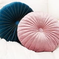 thumbnail image 4 of Truu Design Coussin décoratif rond en faux velours, 4 of 4