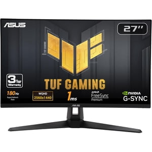 ASUS TUF VG27AQ3AZ – 27", QHD, 180Hz, Rapide IPS, ELMB Synchronisation 1ms, FreeSync Prime, G-Sync