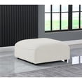 thumbnail image 3 of Meridian Furniture Miramar Cream Durable Linen Textured Ottoman, 3 of 6