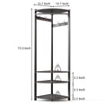 thumbnail image 3 of AKDSteel Freestanding Corner Coat Rack with Shelves and Bench for Entryway, 3 of 5