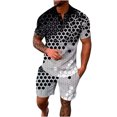 thumbnail image 1 of Chemise à Manches Longues pour Hommes Ensembles de Survêtements 2 Pcs Ensembles d'Été Mode Chemise Décontractée Manches Courtes et Shorts Ensemble Col Rabattu Chemises pour Hommes Manches Longues, 1 of 6