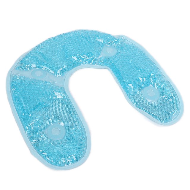 Bloc Réfrigérant pour la Douleur au Cou et aux Épaules, Enveloppe Rafraîchissante pour le Cou avec Billes de Gel Réutilisables, Enveloppe Rafraîchissante pour le Cou en Forme de U avec Billes de Gel, Blessures au Cou, Bloc Réfrigérant Réutilisable