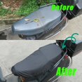 thumbnail image 4 of Motorcycle Rain Seat Cover Universal Flexible Waterproof Saddle Cover Black, 4 of 5