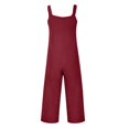 thumbnail image 5 of B91xZ Salopettes Grande Taille pour Femmes, Combinaisons Amples à Bretelles Réglables avec Poches, Vin TTG, 5 of 5