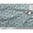 thumbnail image 2 of Soimoi Poly Georgette Fabric Leaves & Floral Block Decor Fabric Printed Yard 42 Inch Wide, 2 of 3