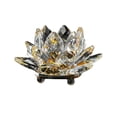 thumbnail image 1 of Birdeem Colored Crystal Glass Lotus Candle Tea Lamp Holder Buddhist Candle, 1 of 6