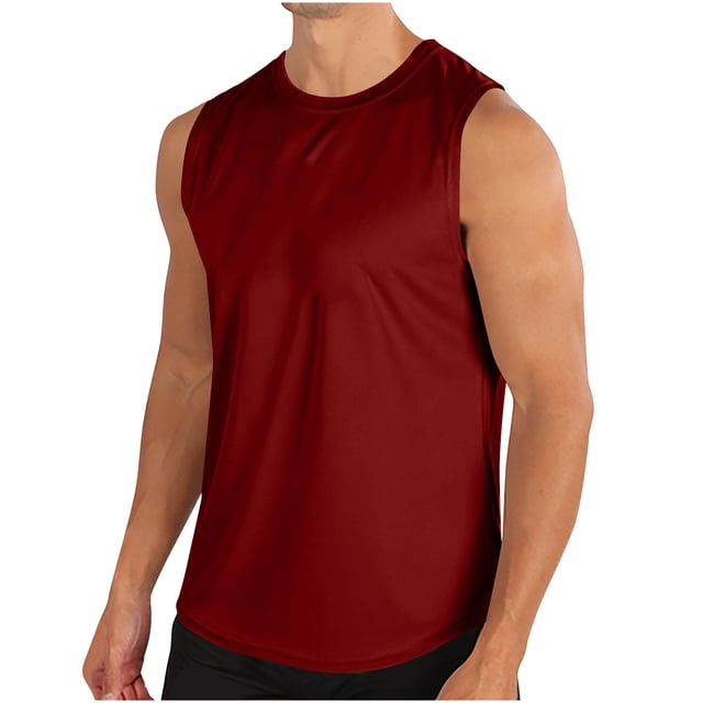 Grrvtrz Mens Tank Tops Quick Dry Sleeveless Workout Muscle Shirt Athletic Bodybuilding Gym Performance Tee Shirts