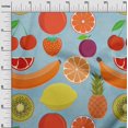 thumbnail image 2 of oneOone Cotton Poplin Sky Blue Fabric Fruits Sewing Craft Projects Fabric Prints By Yard 56 Inch Wide, 2 of 4