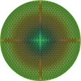 thumbnail image 1 of Ahgly Tapis Rond Lavable en Machine Intérieur Transitionnel Vert Armée, 5 Pieds Rond, 1 of 7